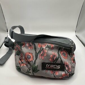 Jansport Gray and Pink Floral Bag